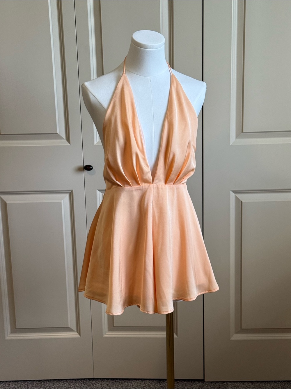 Lucy in the Sky Peach Halter Romper